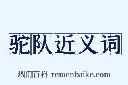 驼队近义词是什么意思的图片